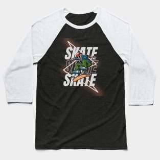 Halloween Skate Tricks Thrills and Spooky Chills Baseball T-Shirt